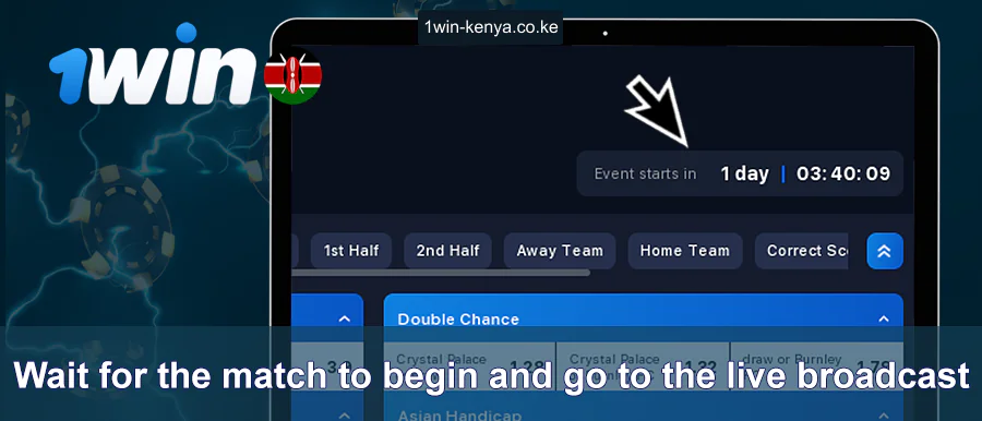 Nenda kwenye matangazo ya moja kwa moja kwenye 1win