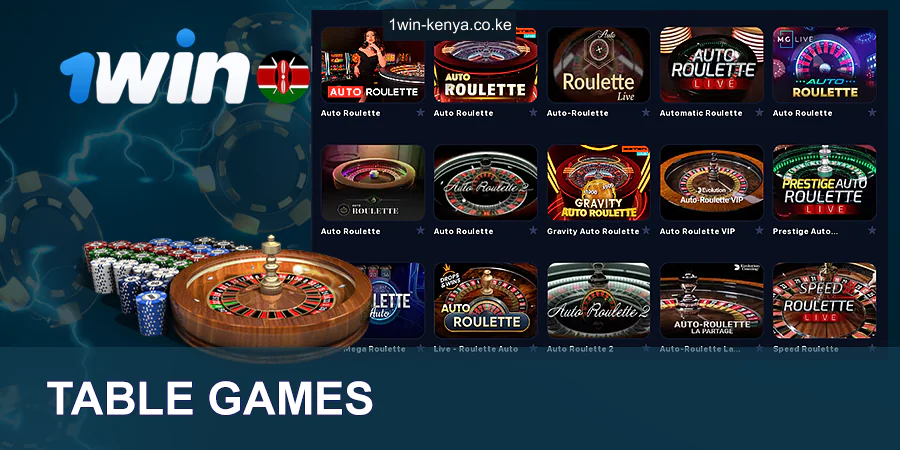 Jedwali la michezo kwenye 1win Online Kasino