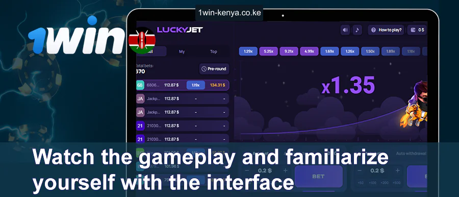 Angalia Mchezo 1Win Lucky Jet