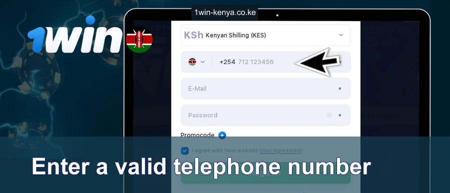Ingiza Simu yako kwa 1Win
