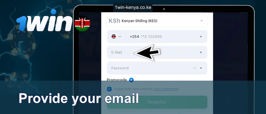 Weka Barua Pepe yako kwa 1Win