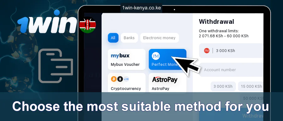 Chagua Njia ya Kulipa kwenye 1win