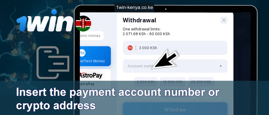 Weka Nambari ya Akaunti ya Malipo ya 1Win