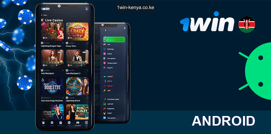 1win programu ya simu ya Android nchini Kenya