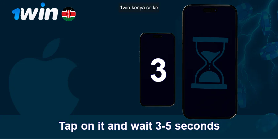 Bofya kitufe cha Programu ya iOS kwenye tovuti ya 1Win