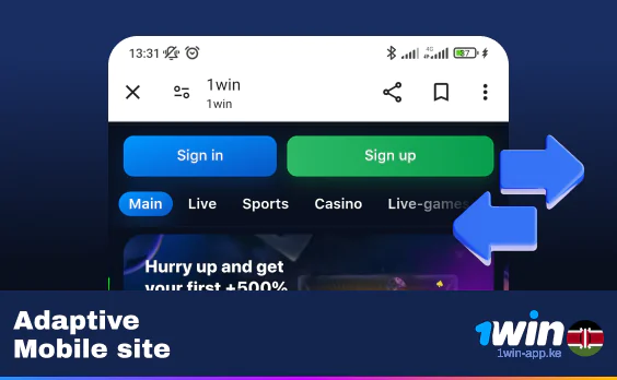 Adaptive Mobile Site of 1Win