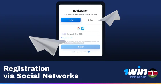 Register at 1Win App Using Social Networks